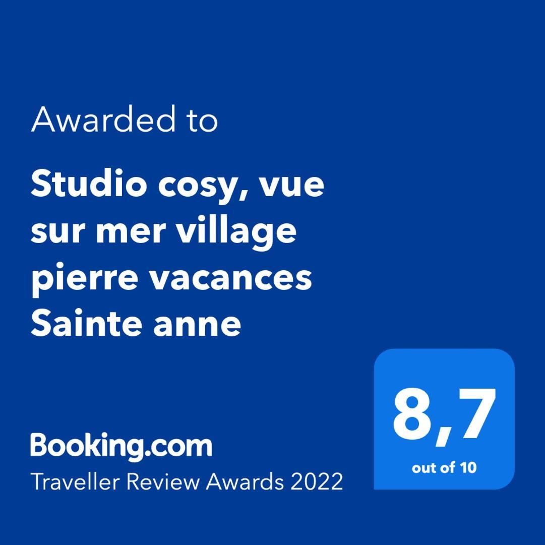 Studio cosy, vue sur mer villages vacances Sainte anne chèques vacances acceptés Chambre photo